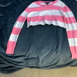 Forever 21 size small color pink and white strips